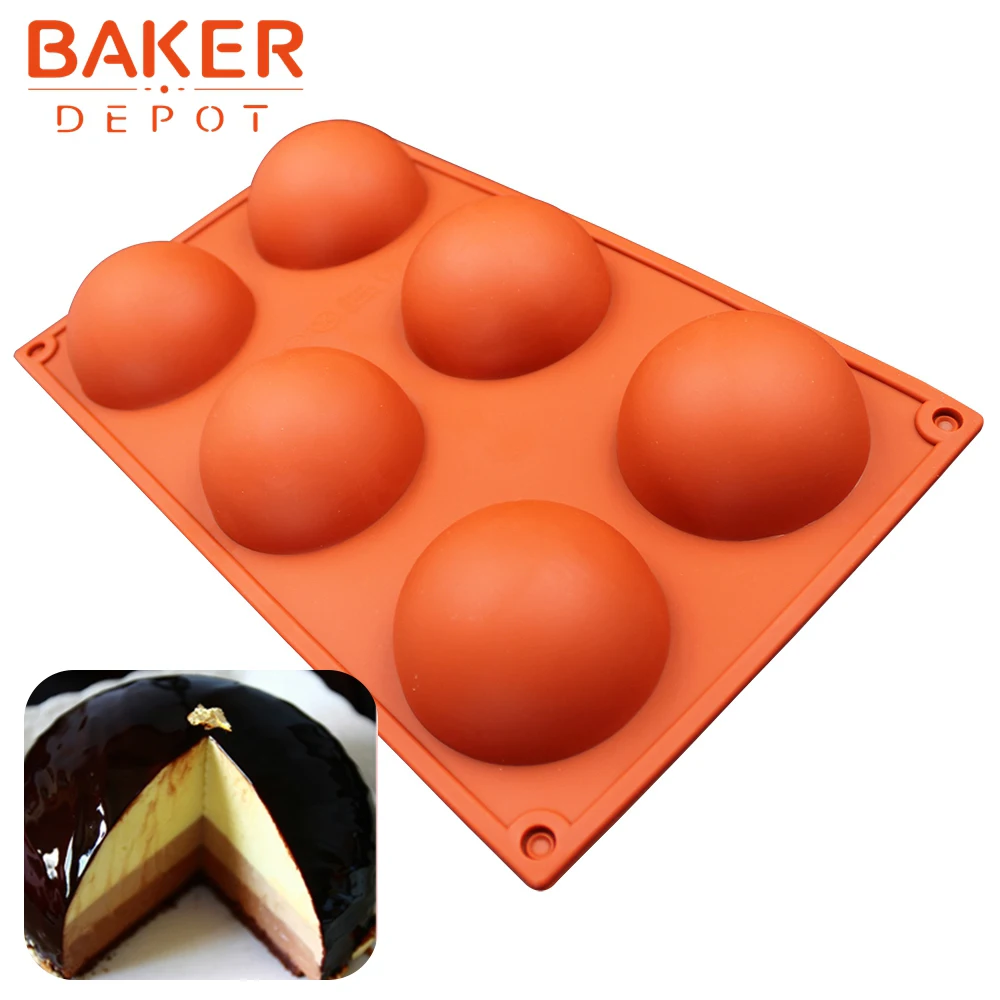 BAKER DEPOT silikonska forma za pečenje čokolade kupolom kolač tijesto u kalup za pečenje okrugli bomboni puding žele sapun oblik dekoracije torte DIY 2