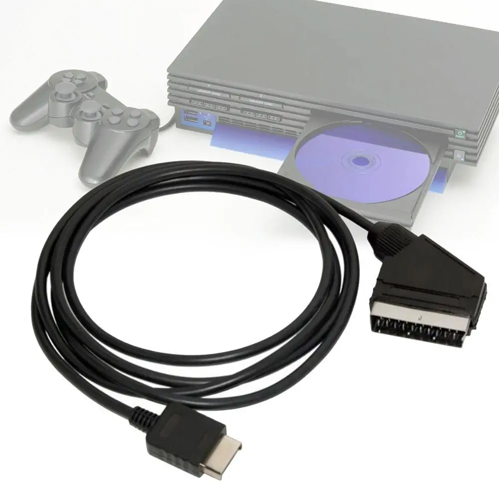 1,8 m RGB Scart Kabel Za Sony Playstation PS1 PS2 PS3 TV AV Zamjena Žica za Povezivanje Igra Kabel Kabel za Konzole PAL/NTSC 0
