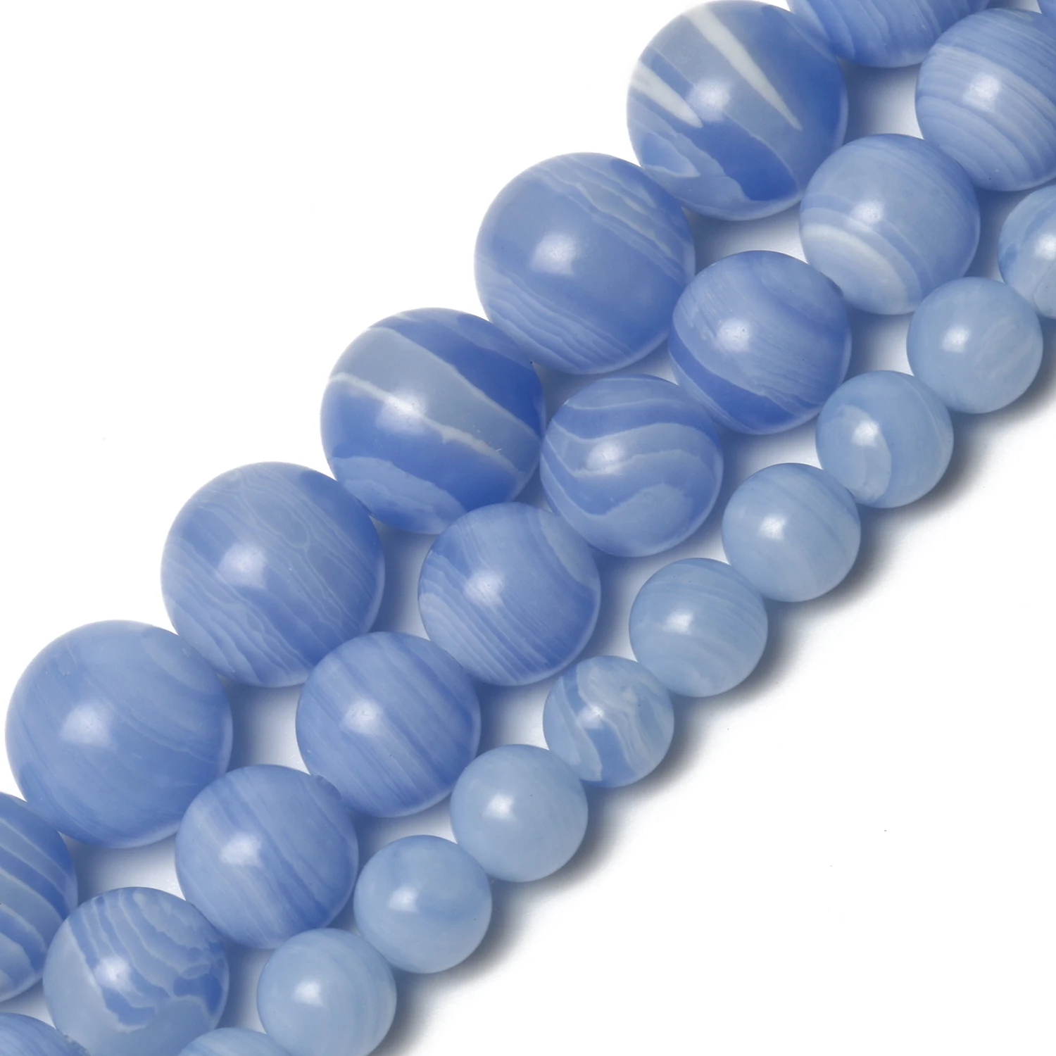 Perle od Prirodnog Kamena, Plave Čipke, Agatha, Perle, Krug Slobodnih Perle za Izradu Nakita, Perle za ručni rad, Narukvica 
