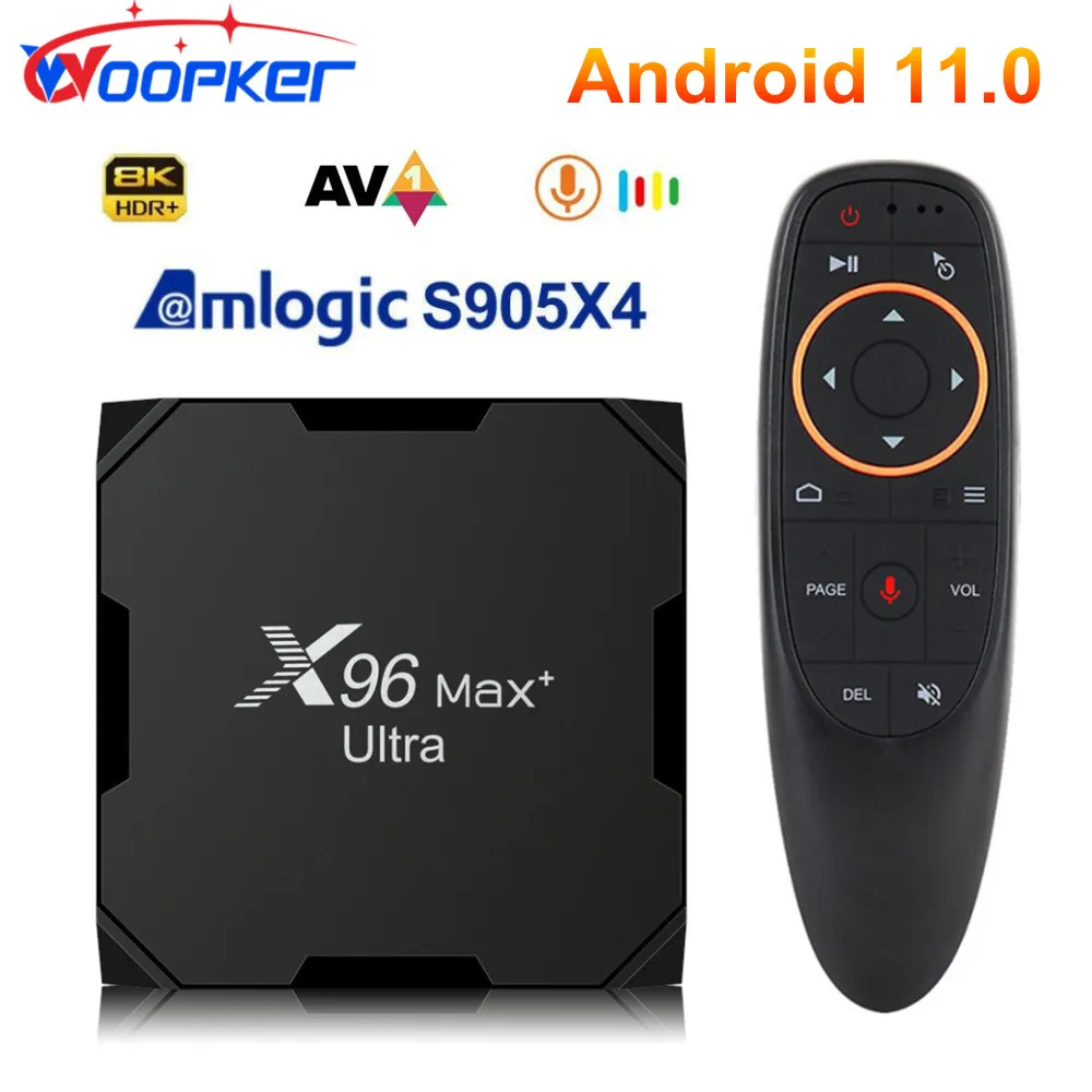 X96 MAX Plus Ultra 8K TV Box Android 11 Amlogic S905X4 Quad 4 GB, 64 GB media player AV1 Dual Wifi BT HDR 10 Brzi pojedinca ili kućanstva