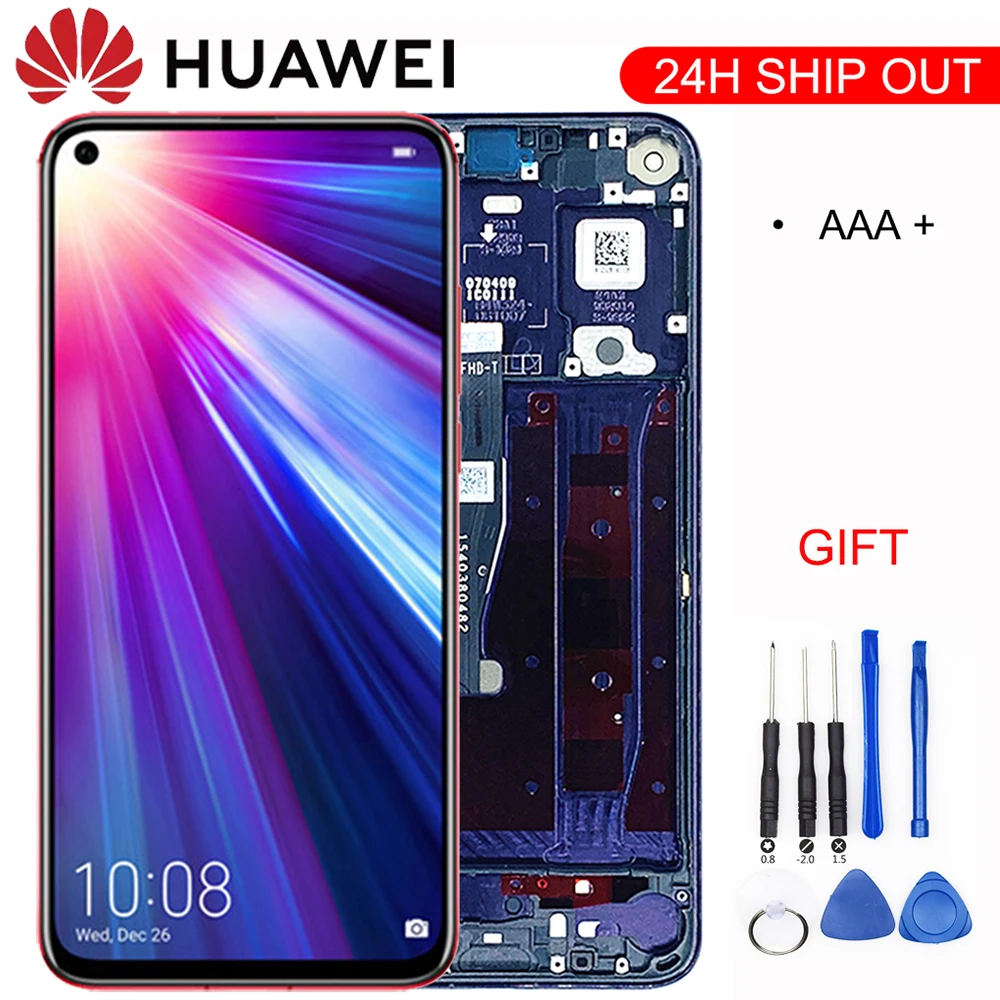 Zaslon za Huawei Nova 5T LCD zaslon osjetljiv na dodir sa zamjenom okvir za Nova 5t 5 t YAL-L21 L61A L61D L71A LCD zaslon
