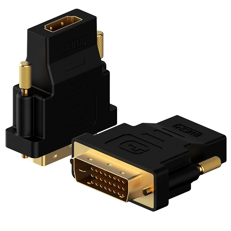 DVI-HDMI-kompatibilni adapter 1080P DVI-D 24 + 1 muški na-HDMI-kompatibilnu Ženski Kabelski priključak Pretvarač