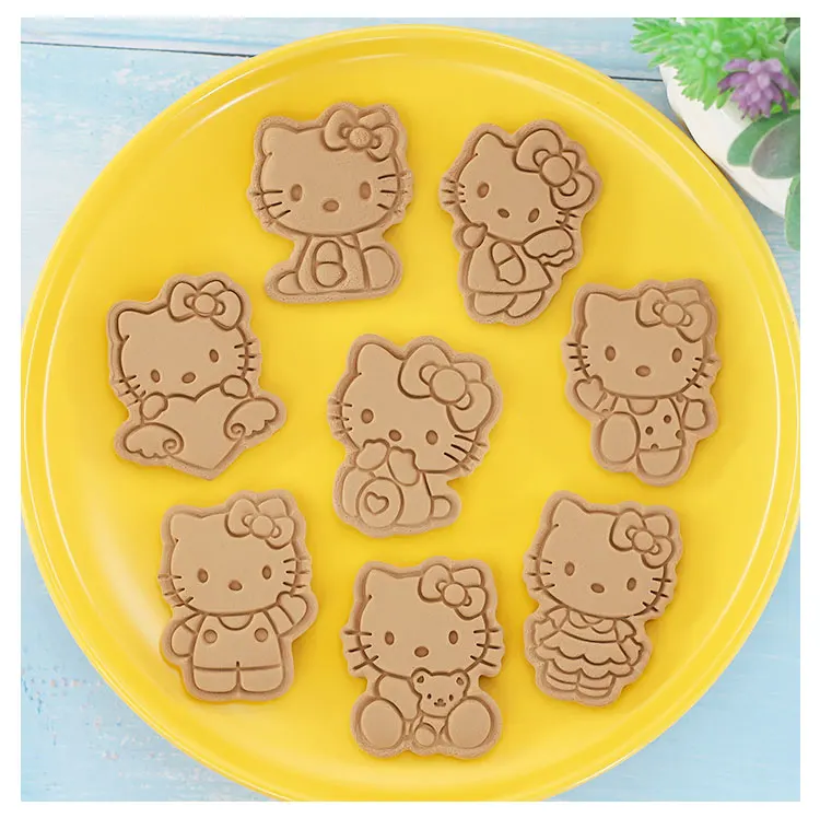 Hello Kitty Kreativni Lik iz crtaća Nož Za Keks Crtani DIY Kruh Kalup Keks Probijanje Otiskivanje Tortu Kalup Alat Za Pečenje Igračka 5