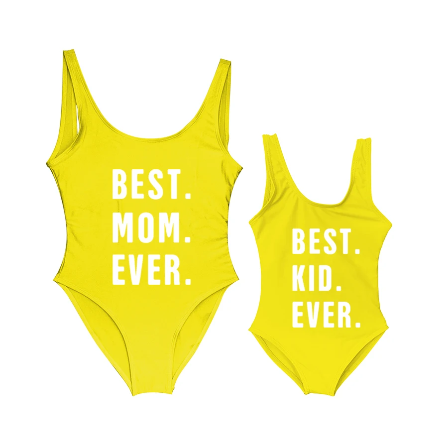 Jednodijelni kupaći kostim Za mame i kćeri, Najbolja Odjeća za mame i bebe, Iste Setove Za obitelj, Za Djevojčice, Za Roditelje, Djecu Kupanje, Cijela 4