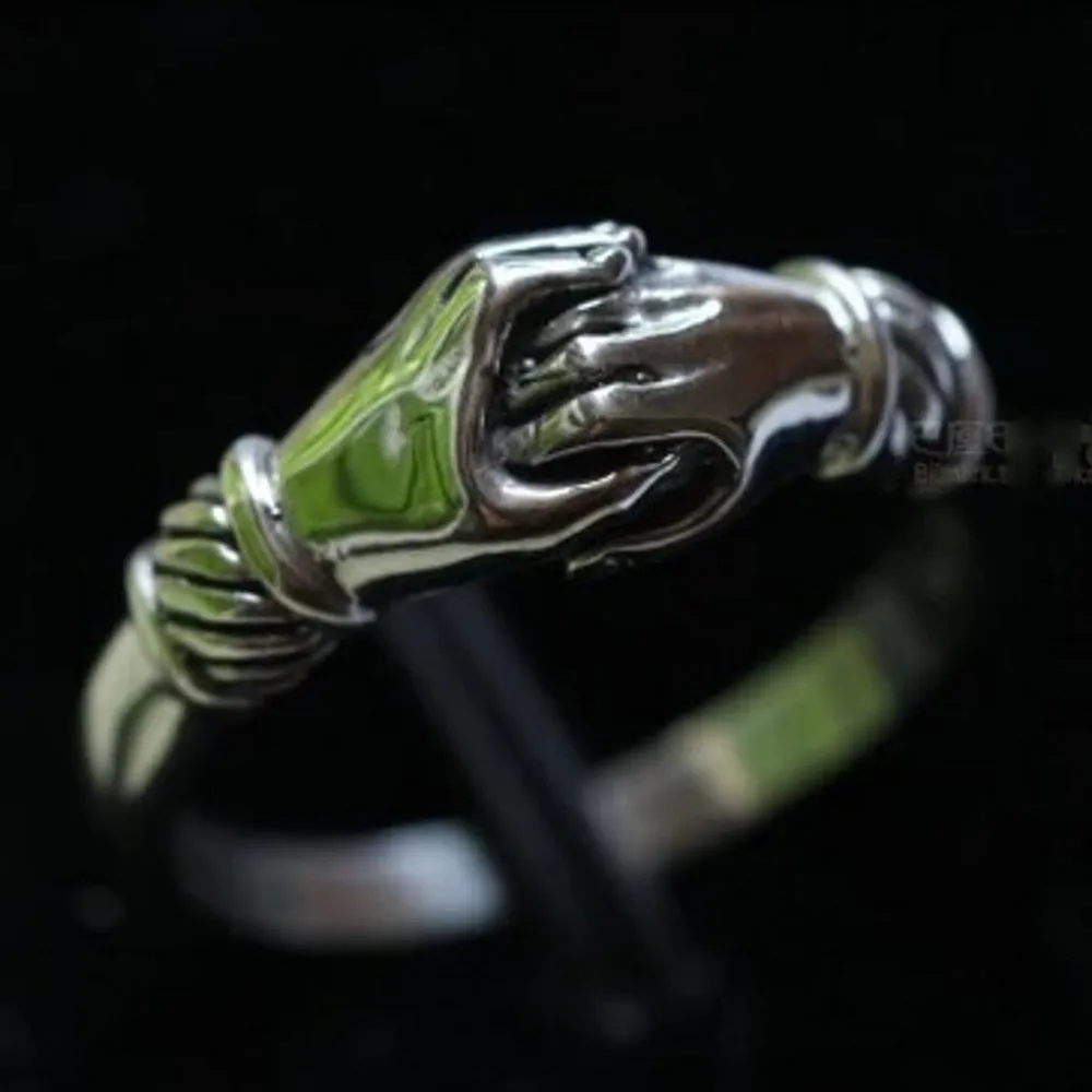 srebro 925 sterling identitet muškarci i žene ljubitelji prsten kažiprst rep prsten na malom prstu prsten
