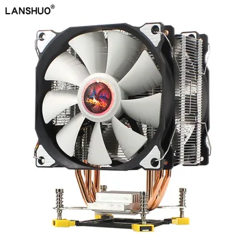 LANSHUO Hladnjak Procesor Intel LGA1155 RGB 120 mm 4 Topline Cijevi Cpu Ventilator Hladnjaka Za LGA 775 1151 1156 1356