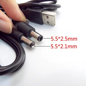 0,8 m USB 2.0 Tip A Priključak dc Priključak za Napajanje malih elektronskih uređaja usb Produžni kabel 5,5*2,1 mm Priključak 5,5* 2,5 mm