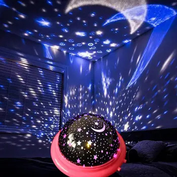 Ljeskanje Noćno Svjetlo Projektora Rotirajući Zvjezdano Nebo Zvjezdano Nebo Master Djeca Dječji San Romantična Led Žarulja Projekcija Fli