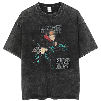 Anime Дзюдзюцу Kaisen Grafički t-Shirt Muška Harajuku Hip-Hop Berba Dakle Majice za Muškarce Оверсайз Хлопковая Ulica majica
