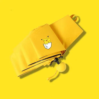 2022 Pokemon Pikachu Anti-UV Zaštitu Suncobran Štitnik Za sunce Slatka Anime Figure Pikachu Kawai Za Djevojčice Dječji Kišobran Prijenosni Kišobran Od Sunca