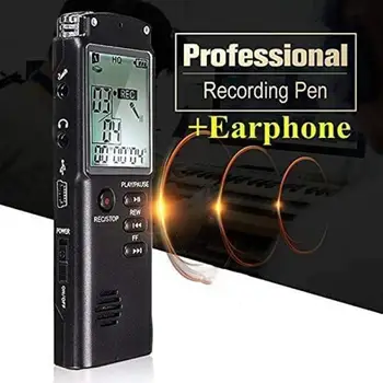 Profesionalni Digitalni Audio Snimač Glasa U Realnom Vremenu Zaslon Telefonski Račun Mp3 Player Za Predavanja Sastanke