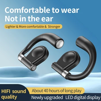 Sportske Bluetooth Slušalice s Mikrofonom Bluetooth 5.3 Bežične Slušalice HiFi Stereo Bežične Slušalice Woofera Otvorene Slušalice TWS 0
