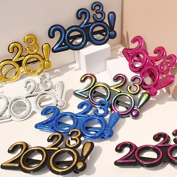 Sretna Nova Godina Naočale 2023 Proizvodnja Okvir Za Naočale Фотобудка Rekvizite za Zurke Slavlje u novogodišnjoj Potrepštine za Zabave