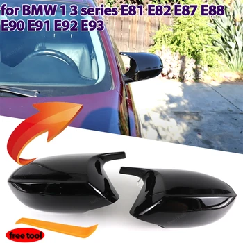 Zamjena poklopca bočnih retrovizora od karbonskih vlakana Crne boje za E90 E91 M3 Moderan Poklopac E81 E82 E87 E88 za BMW 1 serije 3 E92 E93
