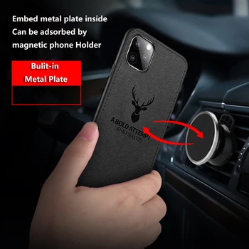 Tekstura tkanina Jelen 3D Soft Magnetic Auto-Torbica Za Xiaomi Mi 9 Pro Torbica s Magnetske Ploče Za Xiaomi Mi 9 Silikonska Torbica Funda Etui