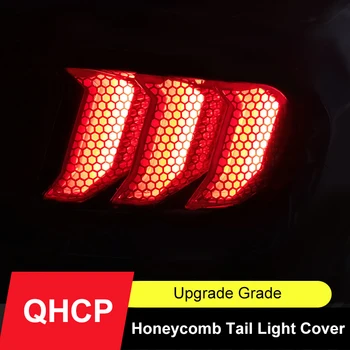 QHCP Auto Stražnja Svjetla Poklopac 3D Cell dugo Svjetlo Svjetlo Napa Dekorativna Naljepnica ABS 6 kom. Pogodan Za Ford Mustang 2018 2019 2020
