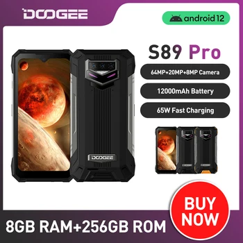DOOGEE S89 Pro Robustan Telefon 8 GB + 256 GB NFC Telefon 65 W 12000 mah Velika Baterija Smartphone Helio P90 64 Mp Kamera Globalna Verzija