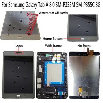 Shyueda Originalni Novi Samsung Galaxy Tab, A 8,0 P355 SM-P355M SM-P355C 3G 768x1024 Novi LCD zaslon osjetljiv na dodir Digitalizator