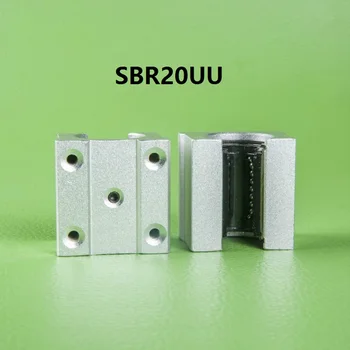 20 kom./lot SBR20UU 20 Mm Linearni telo unti Linearni otvoreni tip bloka slip linearnih vodilica glodalice CNC 3d pisač dijelovi SBR20 UU