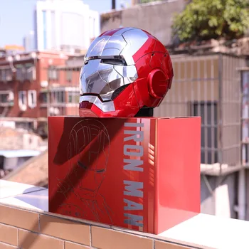 Anime Električni Kaciga 1:1 Iron Man Mk5 otvara praznom i Medija Kineski i Engleski Dvojezični Daljinski Upravljač high-Tech Igračke za Косплея
