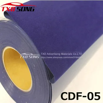 High-end Tamno plava CDF-05 теплопередающий vinil od флока za odjeću, tkanine od флока od poliuretana, sa free shipping 0,5X1 m/lot