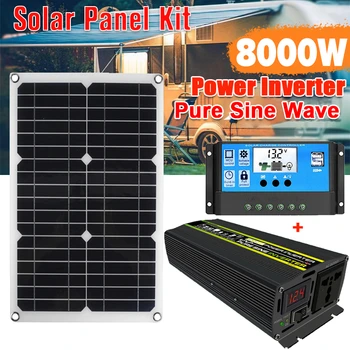 4000 W/6000/8000 W Komplet Solarni Panel Neto Синусоидальная Val Inverter Osnovna Solarni Sustav za Proizvodnju električne Energije sa Solarnim Modulom 30A