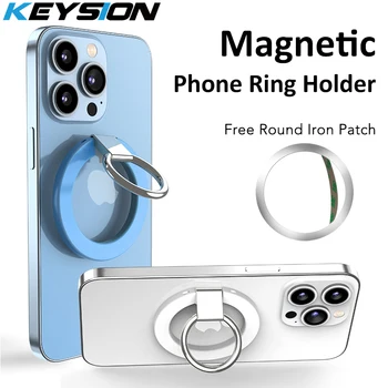 KEYSION Magnetski Držač za telefon s prstenom za iPhone 13 Pro Max s funkcijom magnetne podmetače, ugrađeni u torbica za telefon, držač za iPhone 12