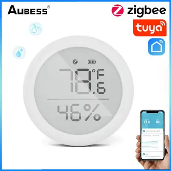 Tuya ZigBee Senzor za temperaturu i vlagu S LCD Zaslona Hygrometer Za prostor Termometar Pametan Kontrolu Životu Treba Hub Zigbee