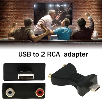 Video Audio Converter USB Adapter 2 RCA Ženski audio i video Kabel Prilagodnika