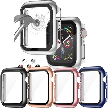 cijeli sigurnosni hard case za Apple watch 7/6 / SE/5/4/3/2/1 zaštitni sloj od kaljenog stakla za iwatch 41 mm 45 mm 40 mm 44 mm