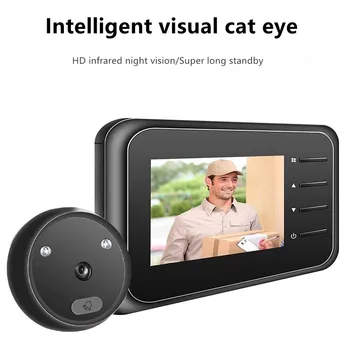 2,4-inčni Video-Okance Zvono na Vratima Video Kamera-oka Automatsko Snimanje E-Prsten Noćni Prikaz Digitalni Vrata-Prikaz Ulaz Osnovna Sigurnost 0