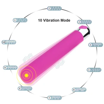 10 Brzina Metak Vibrator Dildo Vibrator AV Štap G-spot Stimulator Klitorisa Mini Seks-Igračke za Žene Maturbator Seks-Robe 1