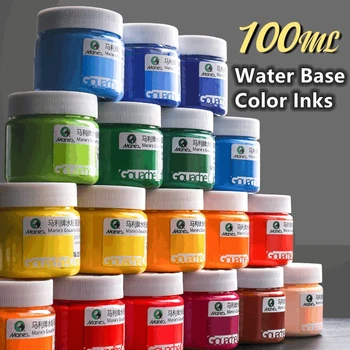 100 ml Akrilne Boje Tinte na Bazi Vode za Tekstil Sitotisak Matrica Odjeća/Karton/Platno/Papir Pigment DIY Boje Alat