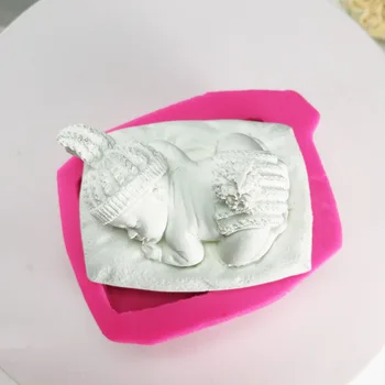 Novi dolazak Dizajn djeca 3D Silikonski Kalup Dječji Obučeni Zec Čokolade čokolada gluposti Alata Za Ukrašavanje Torte H716 3