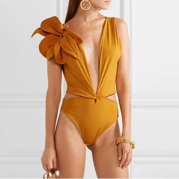 Jednobojnu 3D Dizajn Jednodijelni kupaći Kostim za Novi Seksi Bikini 2022 kupaći Kostim Ženski Komplet kupaćih kostima Brazilski Kupaći Kostim Godišnji Plaža