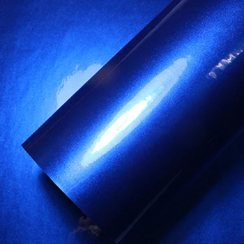 10/20/30/40/50x152 cm, Sjajni, Tamno plava Metalik Auto Omotu Vinil Folije sa Zračnim Izdavanjem Ljepljive Etikete Pakovanje