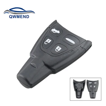 QWMEND 4 Gumba za Smart Car Key Shell za SAAB 9-3 93 9,3 9-5 95 9,5 2003-2011 Uložak Komplet Daljinski Privezak za Ključeve, bez Ključa