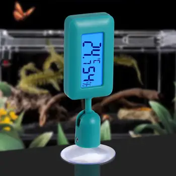 Mini Digitalni Termometar Za Gmazova, Okretati Za 360 Stupnjeva, Sjajni Hygrometer Na Присоске, Za Gušteri, Zmije, Pauci