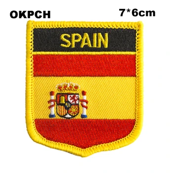 Zastava Španjolske zašiti нашивки vez нашивки šljokice milovati нашивки za odjeću diy ukrašavanja odjeće PT0190-S