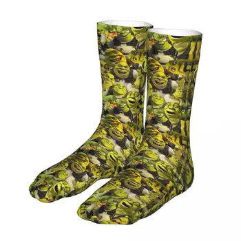Čarape s коллажем u stilu Shrek, Muške i ženske Svakodnevne Čarape, Visoke Kvalitete, Proljeće-ljeto Jesensko-Zimske Čarape, Dar