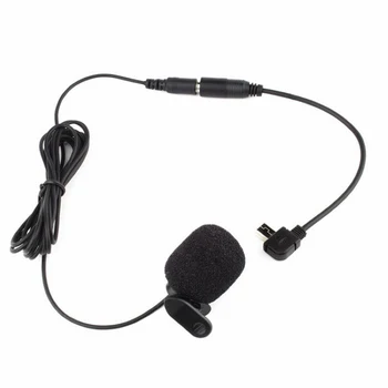 Mayitr Novi 3,5 mm Crna mini-mikrofon sa клипсой 30 Hz-15 khz + kabel-ac adapter Pogodan za kameru GoPro Hero 3/3 + /4