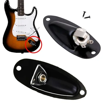 1 compl. Brod Ulaz Izlaz Priključak Ploče Utičnica Crna, S Vijcima Za Fender Gitare Pipdog