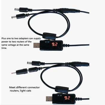 USB step-up konverter dc 5 do 9 U 12 USB step-up Konverter Kabel 3,5x1,35 mm Priključak Za napajanje/Punjač/Pretvarača snage 4