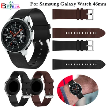 Za Samsung Galaxy Watch 46 mm Zamijeniti remen od prave kože, sa kopčom za Remen Na Zglob Za Samsung Galaxy Watch 22 mm remen za sat 0