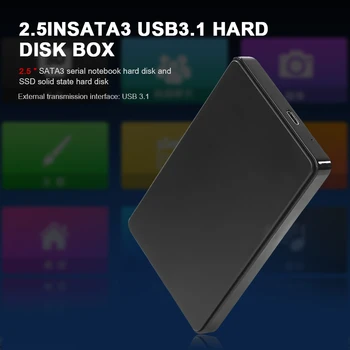 2,5-inčni hard disk SSD Torbica USB 3,1 SATA3 Kućište tvrdog diska Podrška za Hard disk 8 TB SSD Tvrdi Disk, Kutija za Hard Disk Tip C 3,1 Torbica 4