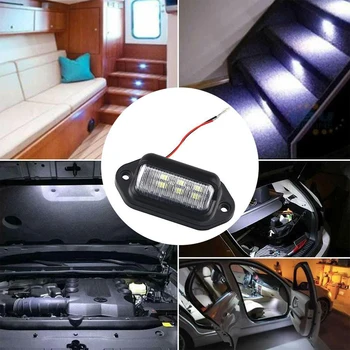 1 / 2 KOMADA 6 LED Žarulje Registarske pločice za Vozila Suv Kamion Prikolica Van Karavan Vodootporan Auto Stražnja svjetla Auto Oprema 3