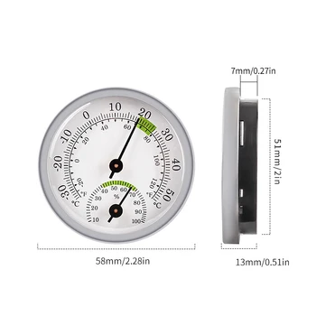 Unutarnji postavljen zid termometar saune metra vlažnosti temperature za uređenje kabineta vina домочадца sobe saune Hygrometer 4