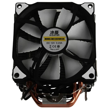 SNJEGOVIĆ M-T6 4PIN CPU Cooler Master 6 Toplinske cijevi Dvostruke Ventilator od 12 cm Ventilator za hlađenje LGA775 1151 115X 1366 Podrška za AMD