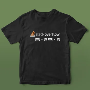 Vještine starije developer Stackoverflow CTRL C + V t-Shirt Identitet Programer Sučelje Poslužitelja Geek Koder Kvalitetna Odjeća Od Pamuka
