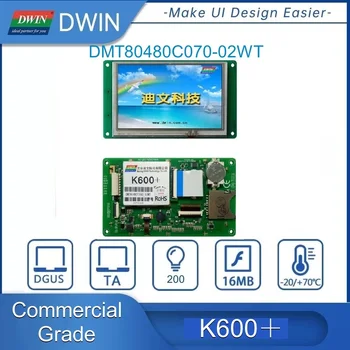 DWIN 7 Inča HMI Inteligentni LCD Zaslon Osjetljiv na dodir 800x480 Piksela TFT Zaslon Modul TTL-UART Pametna Резистивная Ploča Sa Sučeljem RTC
